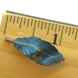 Re-Stocked, Feather, Black Metal Button, 1" by Susan Clarke, USA Made  #997-B