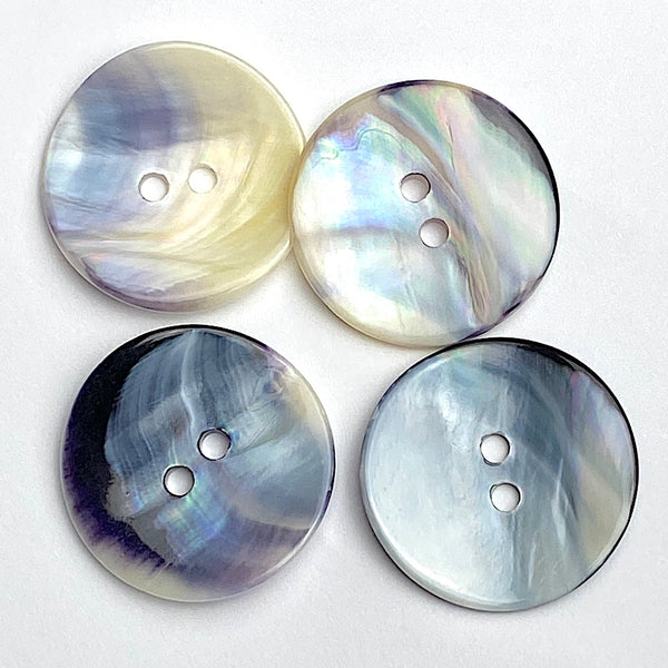 New Size, Mermaid's Indigo 7/8" Shell Buttons, 22mm, Pack of 12   #KB919
