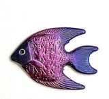 Fish Button Purple by Susan Clarke   7/8"  # SC-617