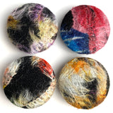 SALE  Large Artisan FELT Fabric Covered Buttons; Set of 4,  1-1/4"  #OT-78