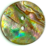 Vivid Green Shades Abalone 1" Two-Hole Button 25mm  #SK-2258