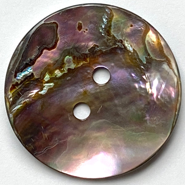 Multi Dark Shades Abalone 1" Two-Hole Button 25mm  #SK-2258-2