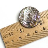 Re-Stocked, Glitter Texture Abalone 1" Two-Hole Button 25mm  #KB-923