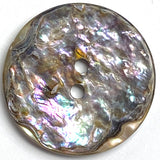 Re-Stocked, Glitter Texture Abalone 1" Two-Hole Button 25mm  #KB-923