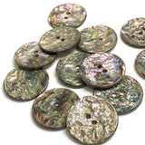 Re-Stocked, Glitter Texture Abalone 1" Two-Hole Button 25mm  #KB-923