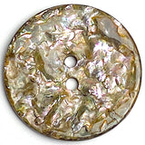 Re-Stocked, Glitter Texture Abalone 1" Two-Hole Button 25mm  #KB-923