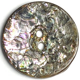 Re-Stocked, Glitter Texture Abalone 1" Two-Hole Button 25mm  #KB-923