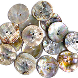 Rainbow and Earth Abalone 1" Two-Hole Button 25mm  #KB-924