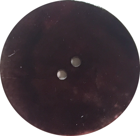 SALE! $1 each  Brown/Black Mother of Pearl 1-3/8" Shiny Shell 2-hole Button #490017