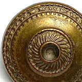 Toltec Antique Brass 11/16" Button, 18mm, Italy, Shank Back # FJ-58