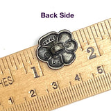 Summer Bloom, Gunmetal Gray 11/16" Shank Back Button 18mm # FJ-61