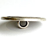 Mystic Rings Antique Silver 7/8" Shank Back Metal Button, Italy, 23mm # FJ-62