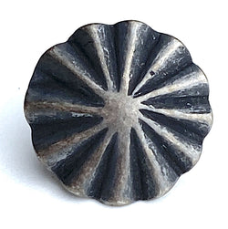 Re-Stocked, Dark Silver 1/2" Repousse Concho Shank-Back Button, No Shine Old Look, # SW-45