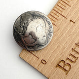 Re-Stocked, Authentic Buffalo Nickel Coin Button Shank Back,  7/8" USA  #SW-31