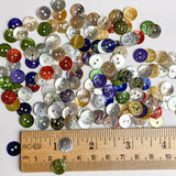 Re-stocked, 144 Mother of Pearl 3/8" 2-Hole Small Shell Buttons, Color Mix, 10mm, Pack of 144 Buttons #LP-56