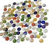 Re-stocked, 144 Mother of Pearl 3/8" 2-Hole Small Shell Buttons, Color Mix, 10mm, Pack of 144 Buttons #LP-56