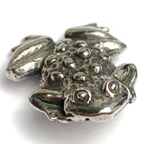 Back in Stock; Frog Button, 3/4" Pewter from Green Girl Studios #310