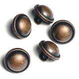 Re-Stocked, Tiny Copper Dome 3/8" Button, Shank Back #SWC-102