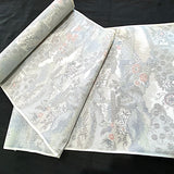 White/Grays/Pastels Oshima Tsumugi Vintage Kimono Silk from Japan by the Yard  # 626
