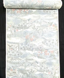 White/Grays/Pastels Oshima Tsumugi Vintage Kimono Silk from Japan by the Yard  # 626