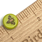 Kiwi Bee Czech Glass Round Bead 1/2" / 12mm, Strand of 12 Beads  #L-875