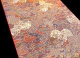 Bamboo Moon, Vintage Kimono Dot Print Silk from Japan By the Yard  #756