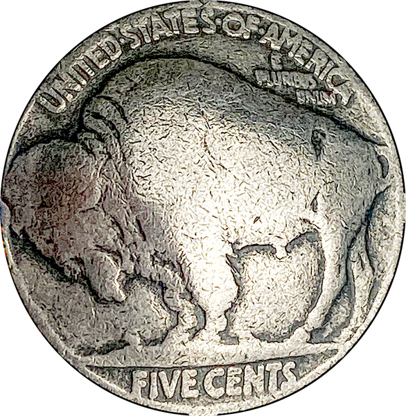 Re-Stocked, Authentic Buffalo Nickel Coin Button Shank Back,  7/8" USA  #SW-31