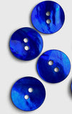 Cobalt Blue 13/16" Pearl Shell 20mm 2-hole Button, Per Button #700-D