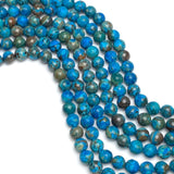 SALE Dark Teal Ocean Agate 5/16" / 8mm Gemstone Round Beads, Strand of 45+Beads  #LP-38