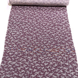 Purple/White Small Flowers Crepe Japanese Kimono Silk by the Yard   #DS1220