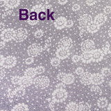 Purple/White Small Flowers Crepe Japanese Kimono Silk by the Yard   #DS1220