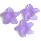 Re-Stocked, Purple Lavender Starfish Recycled Tumbled "Sea Glass" Button 1.25"  #209
