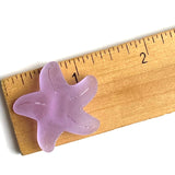 Purple Lavender Starfish Recycled Tumbled "Sea" Glass Button 1.25"  #209