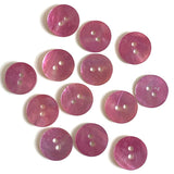1/2" Rustic Pink Lilac Pearl Shell 2-hole, Pack of 12 Buttons    #184-D-12