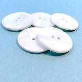 White River Shell 1" Iridescent Pearl Shell Round 2-Hole Buttons, 25mm, $1.25 each   Item #655A