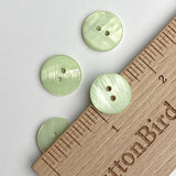 SALE,  Pastel Green River Shell 5/8" 2-hole Button, Pack of 8   #1773