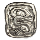 "Timur" Abstract Silver 1/2" / 11mm Metal Shank Button, From JHB Spain  # FJ-73