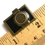 Brass Camera 1" / 25mm Metal /Black Enamel Button from Blumenthal Germany,  # FJ-75