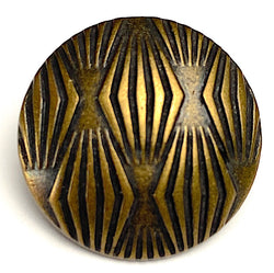 Moguls Brass Geometric Button 13/16" / 20mm Shank Back from JHB Italy # FJ-79