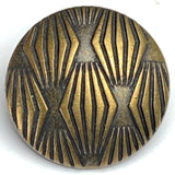 Moguls Brass Geometric Button 13/16" / 20mm Shank Back from JHB Italy # FJ-79