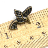 Brass Hummingbird 3/4" Metal Button 20mm Shank Back,  # FJ-85