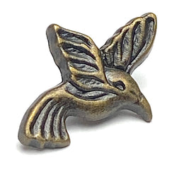 Brass Hummingbird 3/4" Metal Button 20mm Shank Back,  # FJ-85