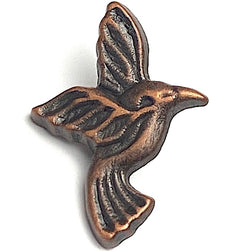 Copper Hummingbird 3/4" Metal Button 20mm Shank Back,  # FJ-86