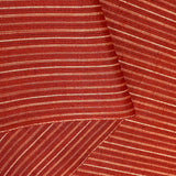 Tomato Red Pinstripe Vintage Kimono Yarn Dyed Silk from Japan By the Yard # 644