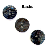 SALE Blue 5/8" Mother of Pearl 16 mm Button 16 BUTTONS 2-hole   #23-157 Sweetwater Blue