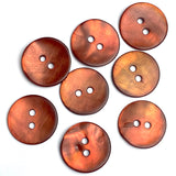 Rust/Copper Velvet Agoya Shell 5/8" 2-hole Button, Pack of 8  #SK-1220