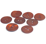 Rust/Copper Velvet Agoya Shell 5/8" 2-hole Button, Pack of 8  #SK-1220