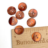 Rust/Copper Velvet Agoya Shell 5/8" 2-hole Button, Pack of 8  #SK-1220