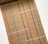Toasty Chunky Rustic Brown Stripe Kimono Fabric from Japan By the Yard Wool/Silk/Hemp? # 130