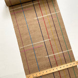 Toasty Chunky Rustic Brown Stripe Kimono Fabric from Japan By the Yard Wool/Silk/Hemp? # 130